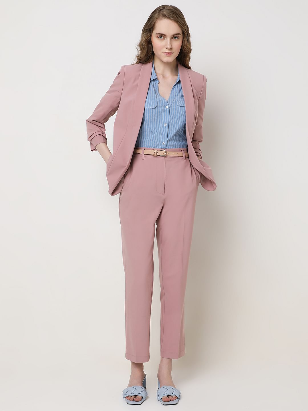 Pink Tailored Co-Ord Set Trousers