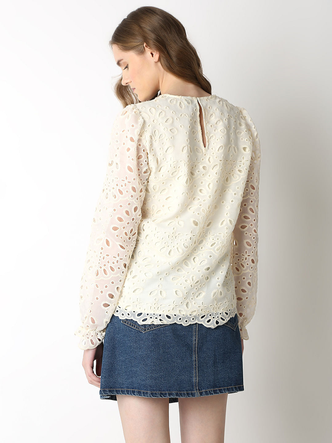 Off-White Schiffli Top