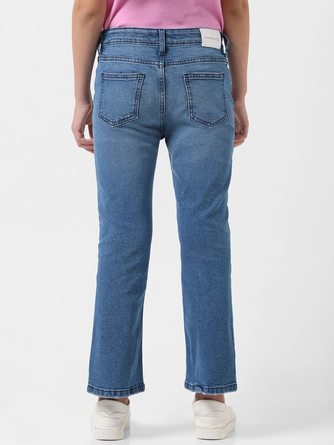 Girl Blue Mid Rise Bootcut Jeans