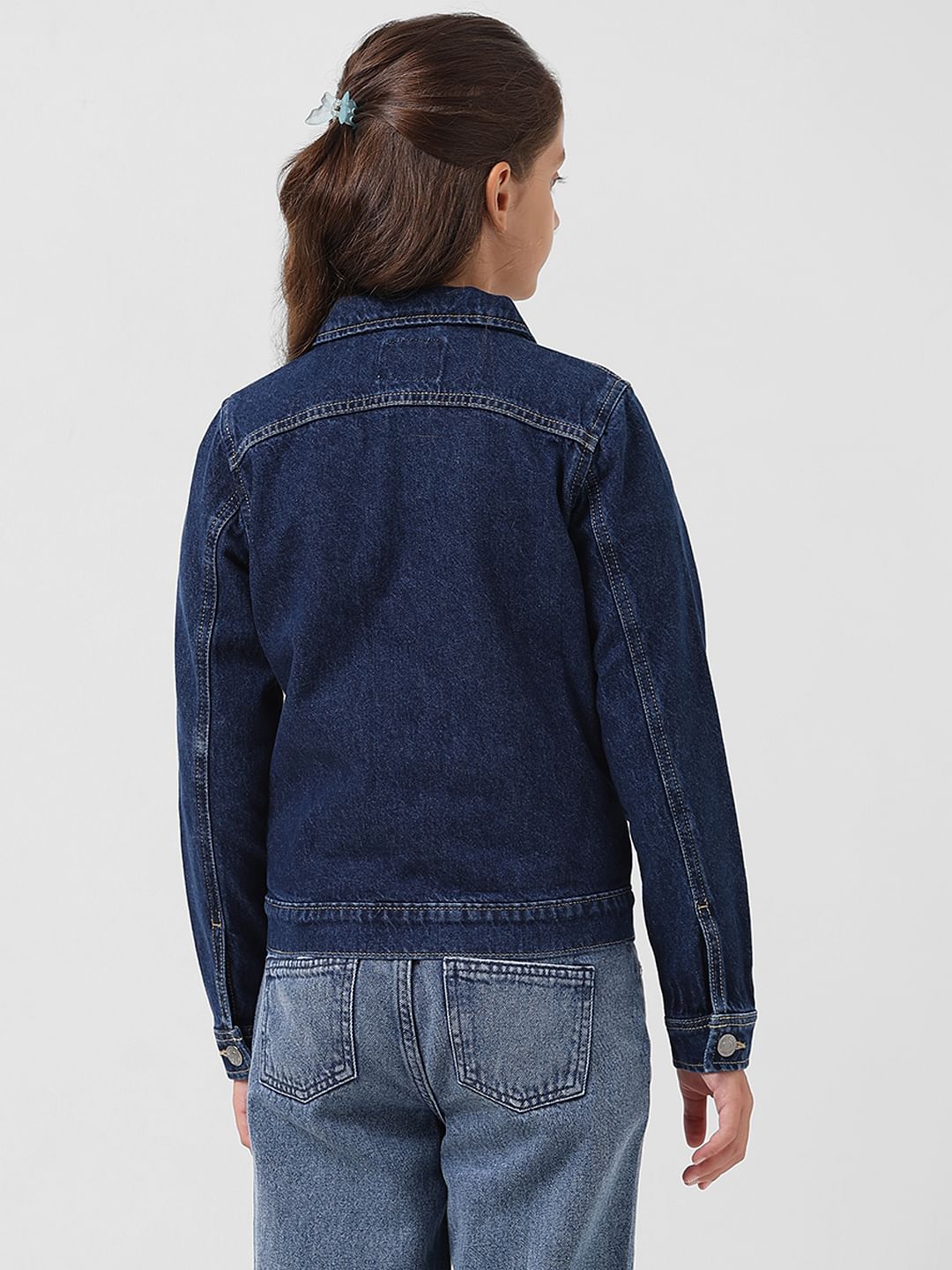 Girl Dark Blue Denim Jacket