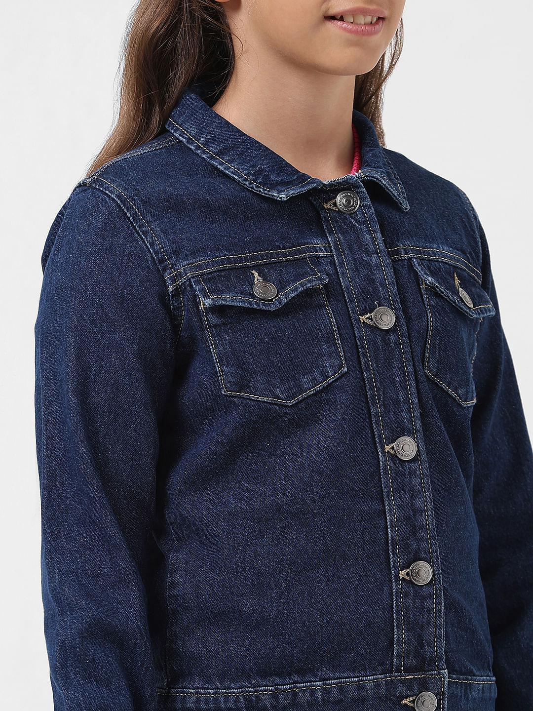 Girl Dark Blue Denim Jacket