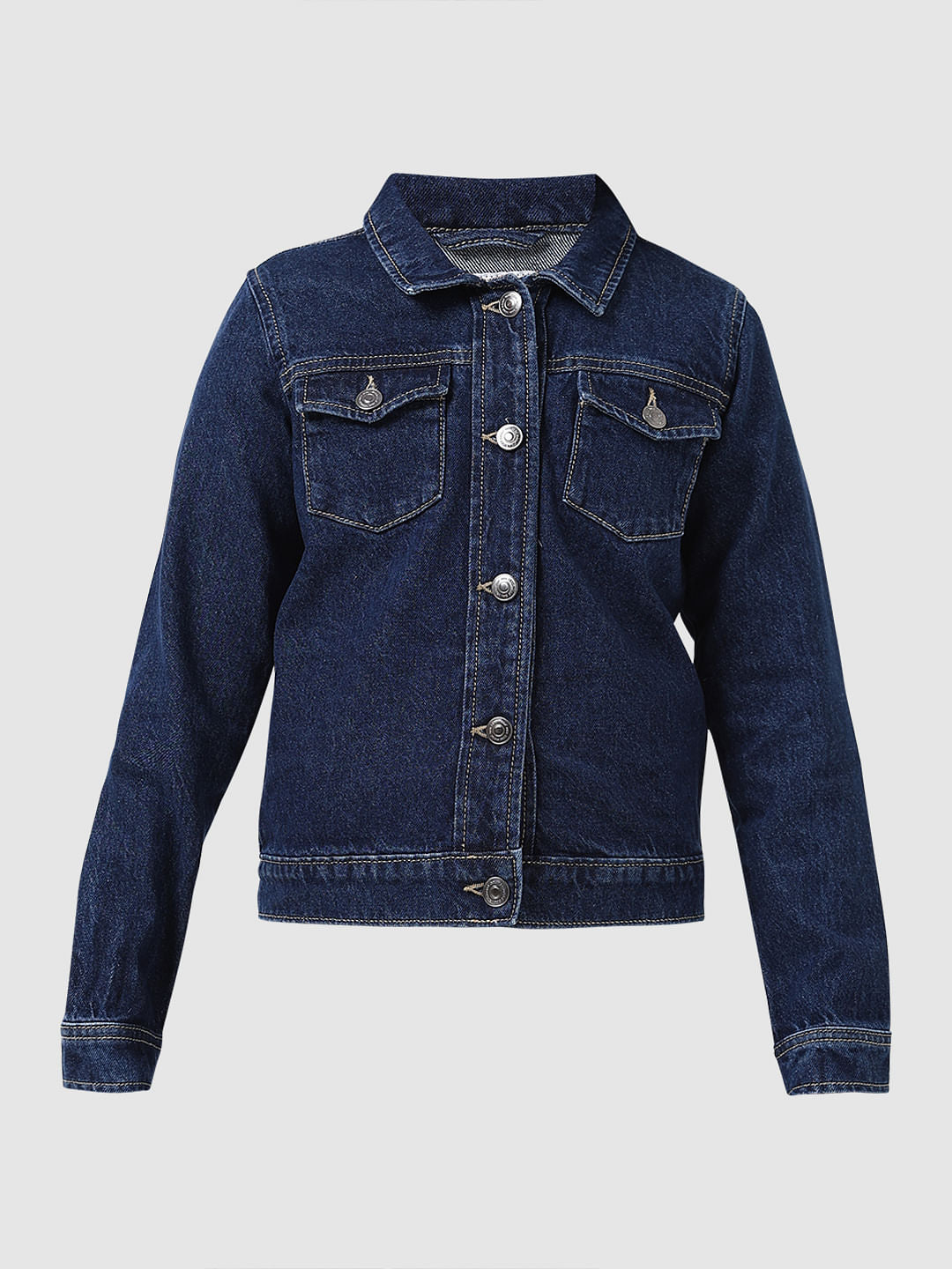 Girl Dark Blue Denim Jacket