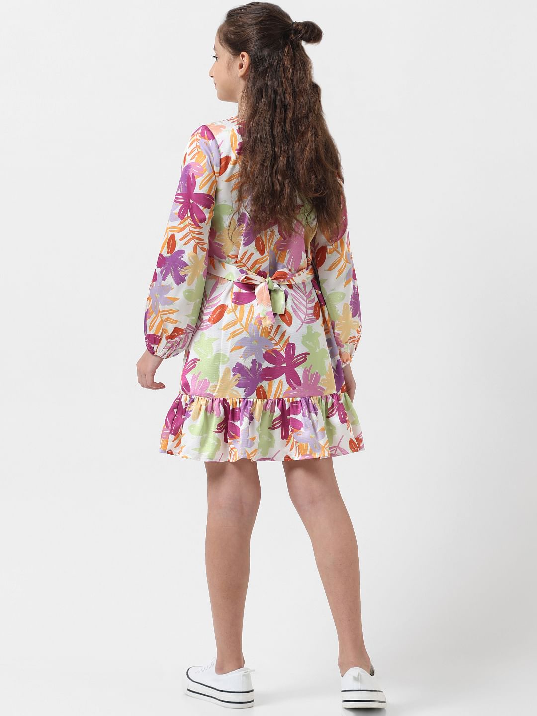 Girl Multi-Coloured Printed Shift Dress