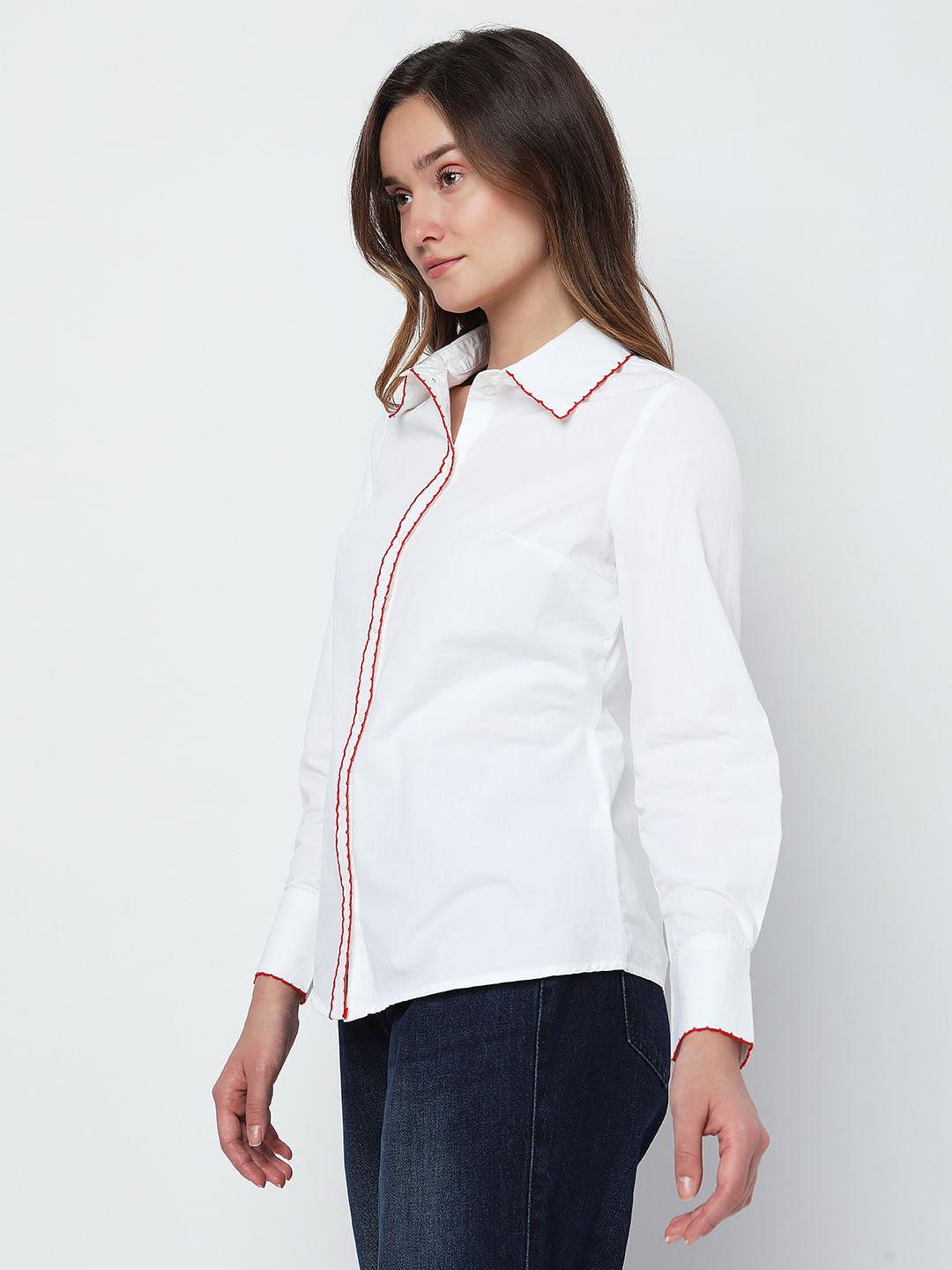 White Embroidered Shirt