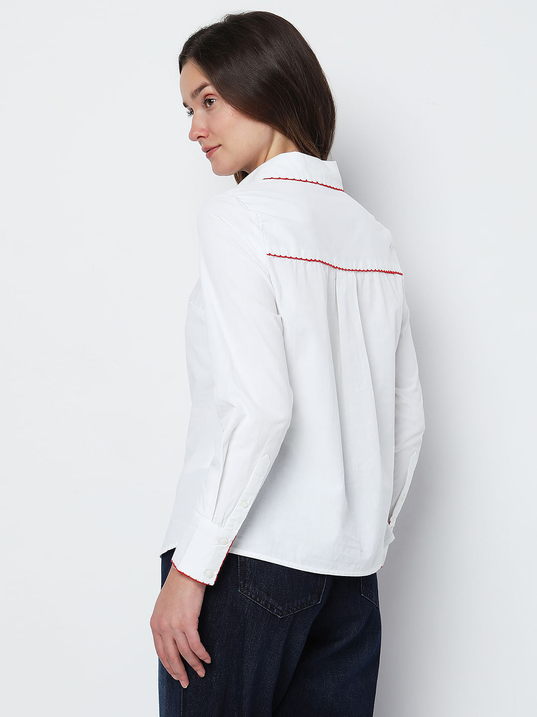 White Embroidered Shirt