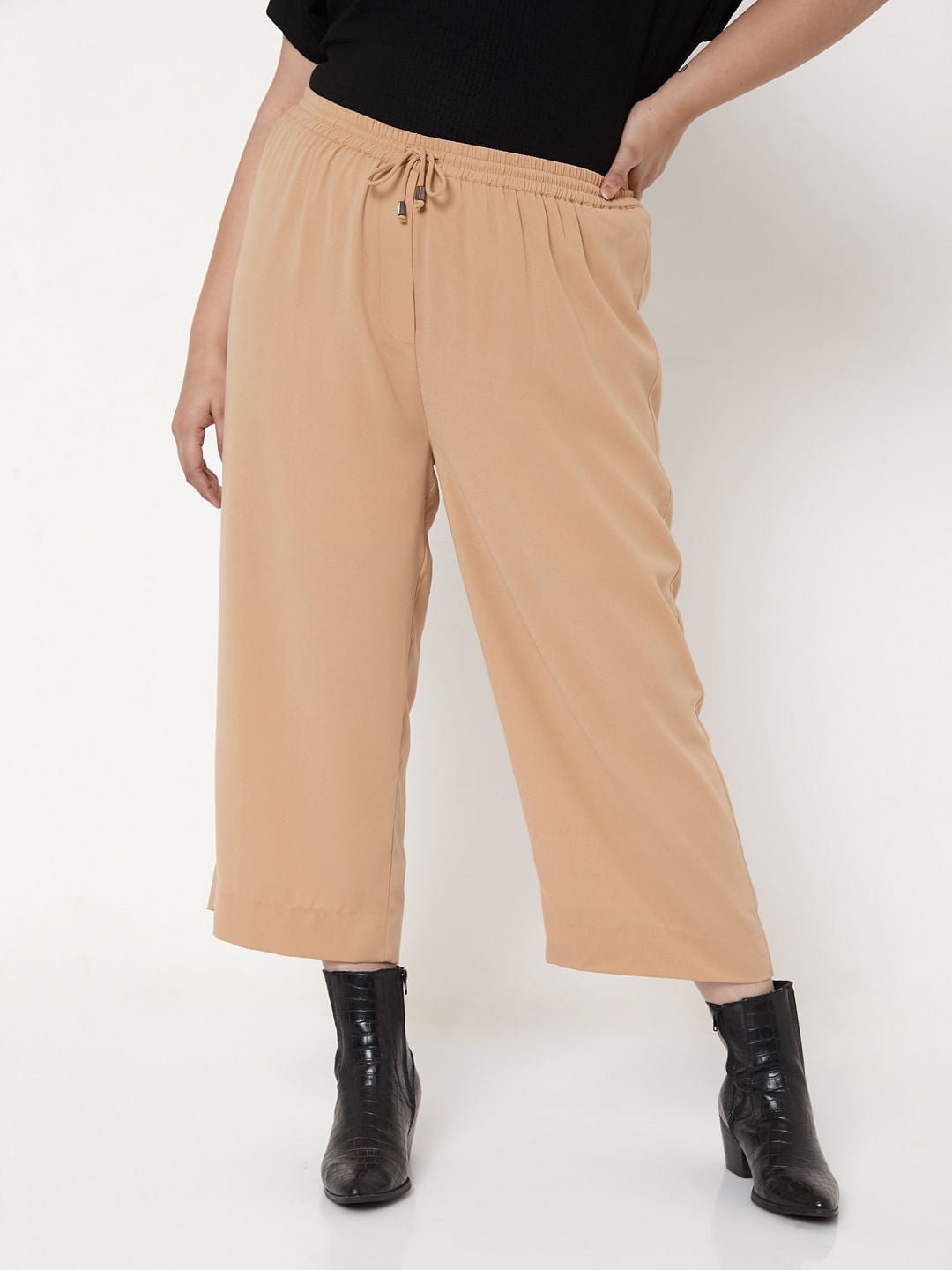 Curve Dark Beige Pants