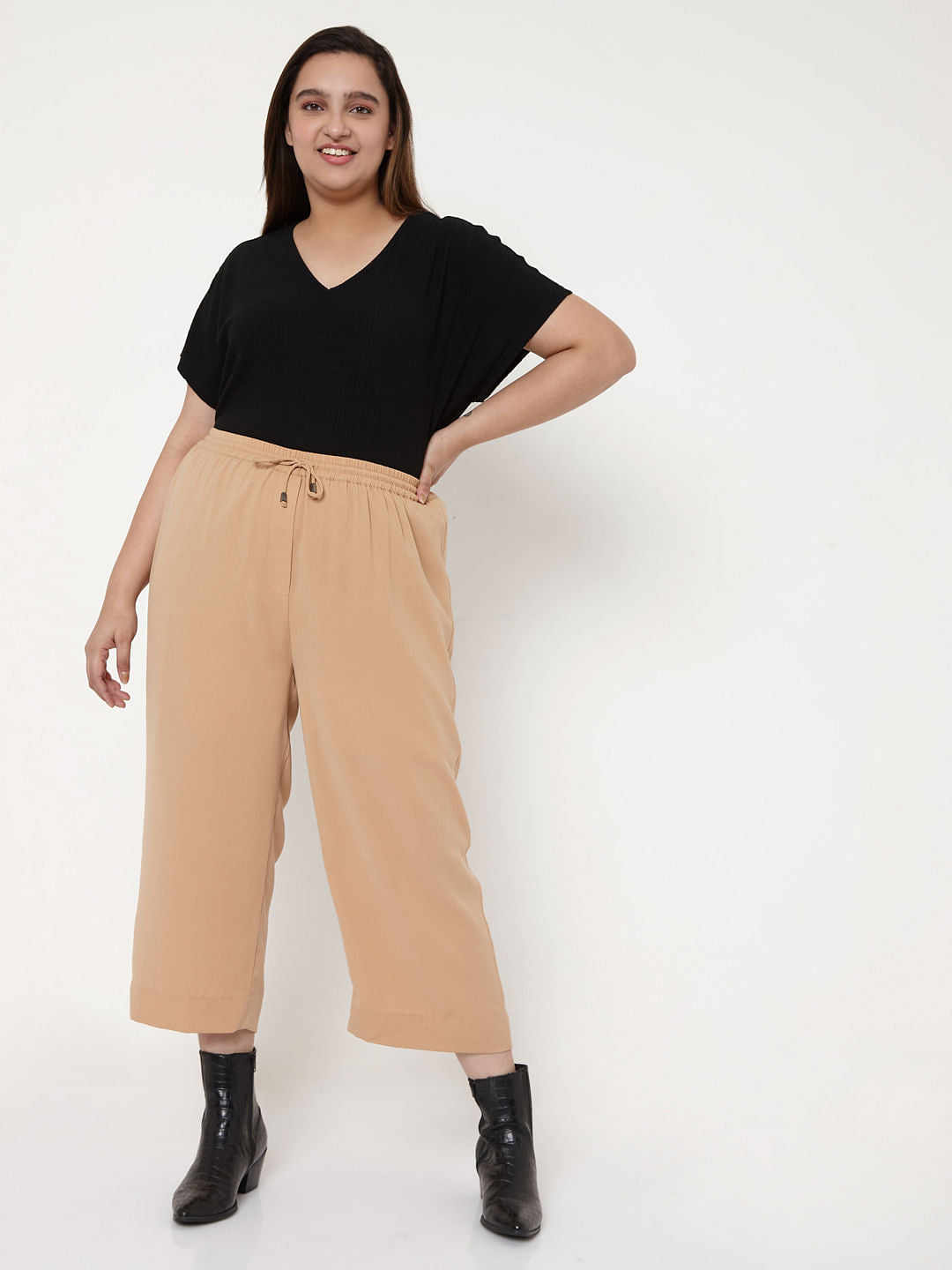 Curve Dark Beige Pants