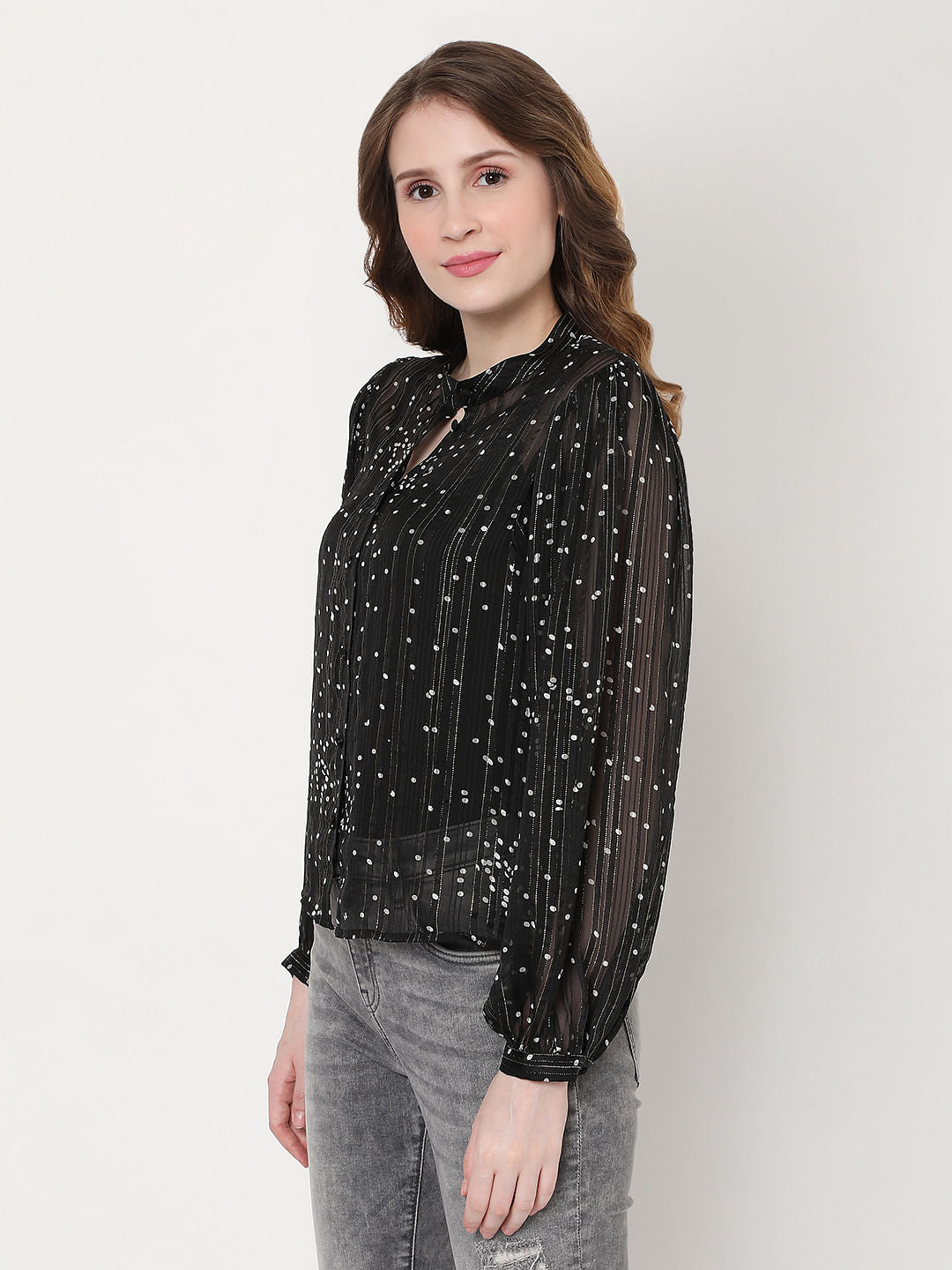 Black Textured Top