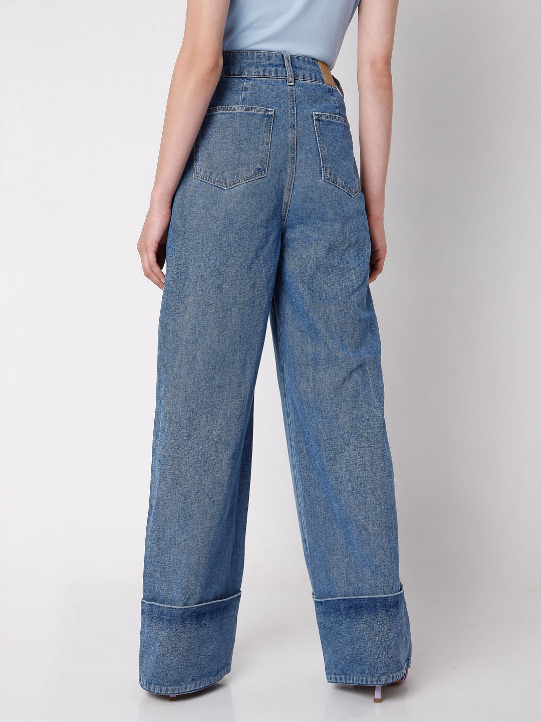 Blue High Rise Zoey Wide-Leg Jeans