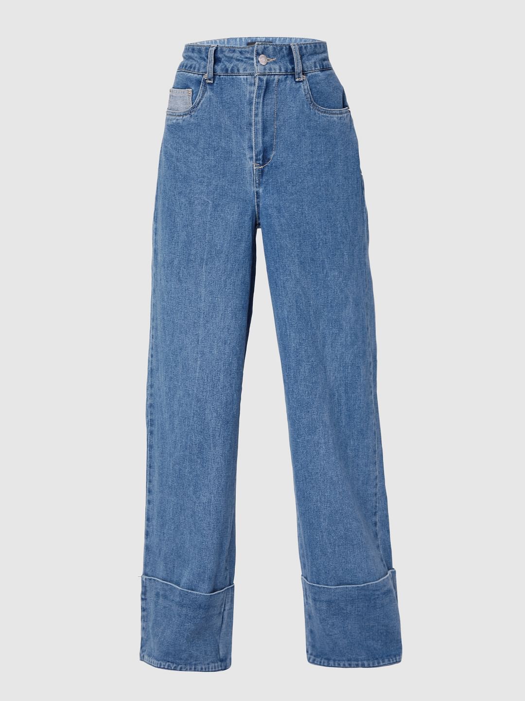 Blue High Rise Zoey Wide-Leg Jeans