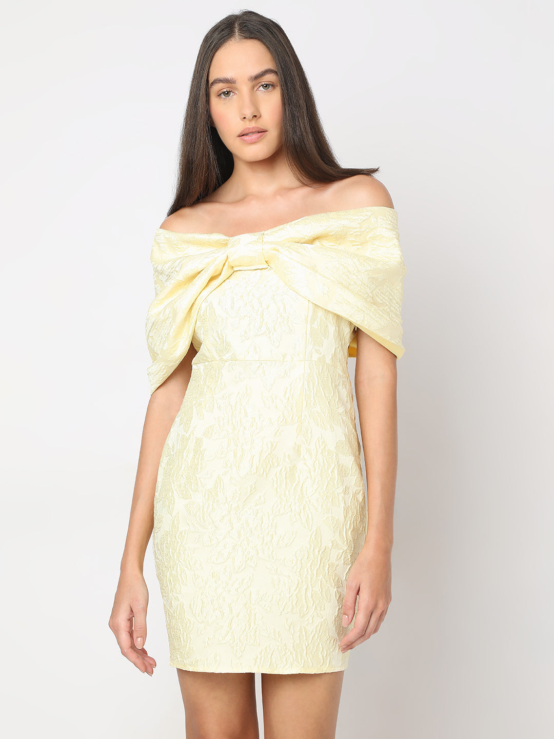 Bow Detail Off-Shoulder Dress