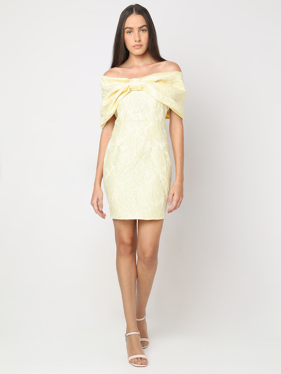 Bow Detail Off-Shoulder Dress