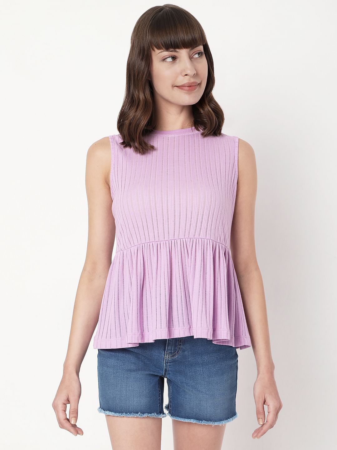 Purple Flared T-Shirt