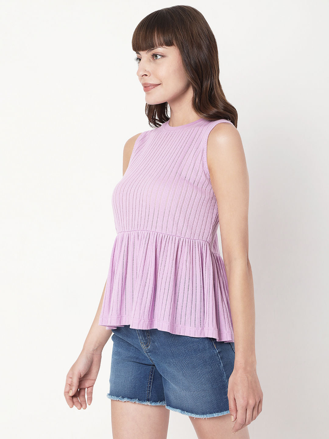 Purple Flared T-Shirt