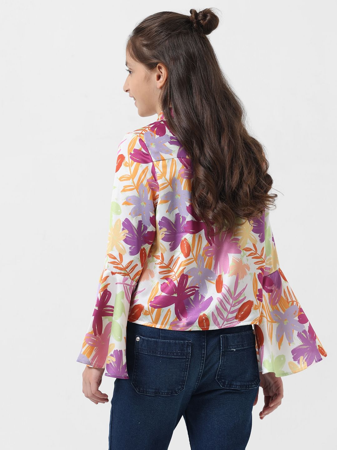 Girl Multi-Coloured Floral Shirt