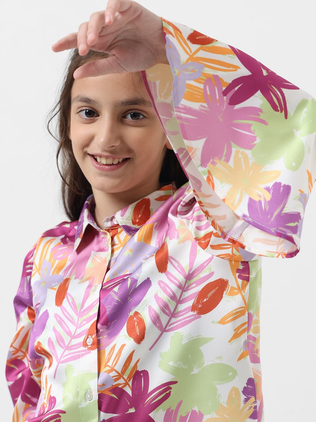 Girl Multi-Coloured Floral Shirt