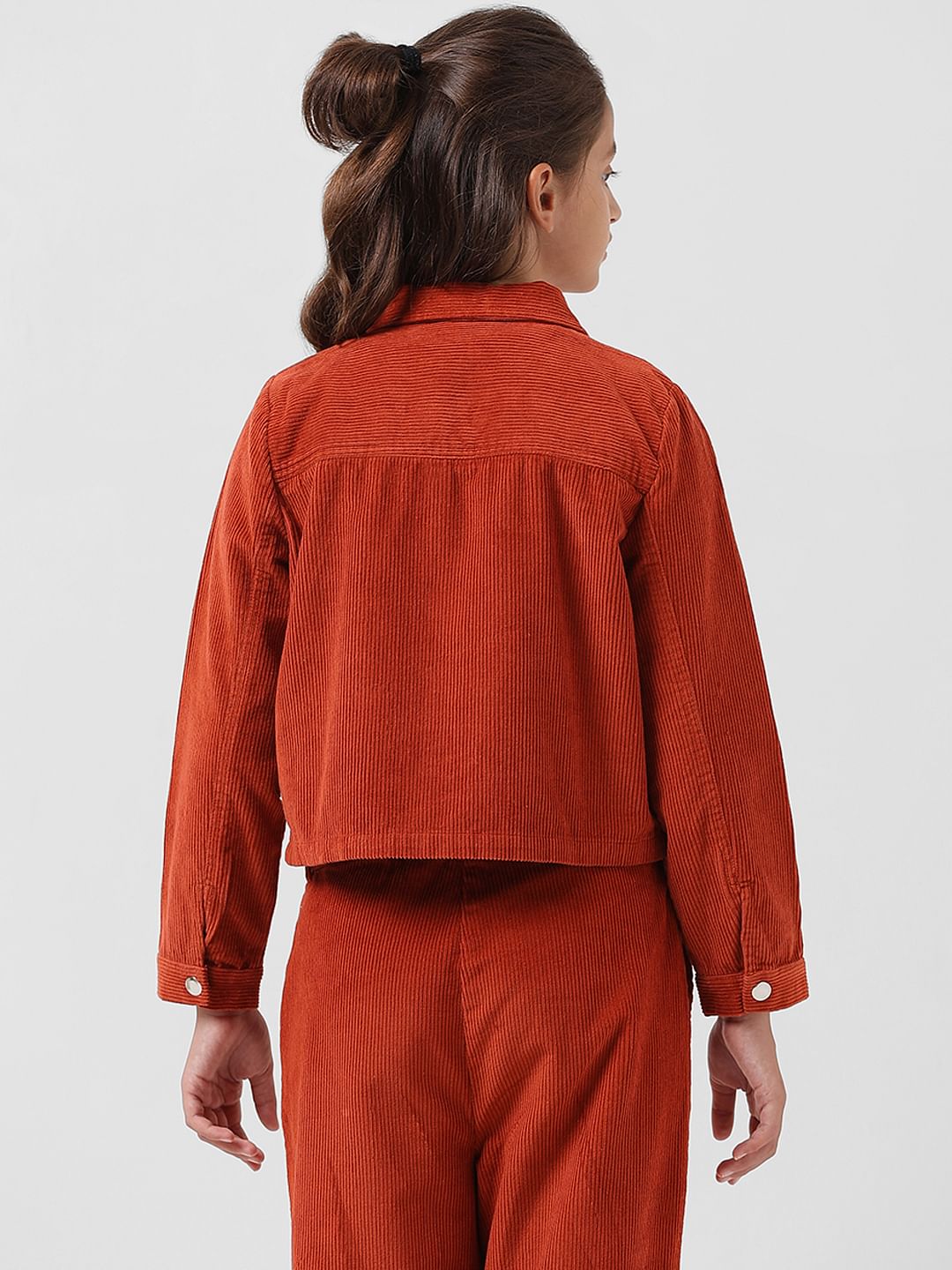 Girl Brick Red Corduroy Shirt