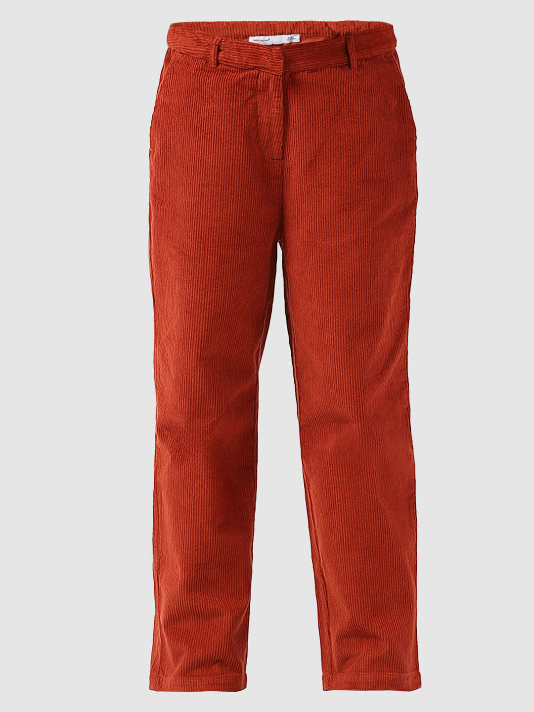 Girl Brick Red Mid Rise Corduroy Pants