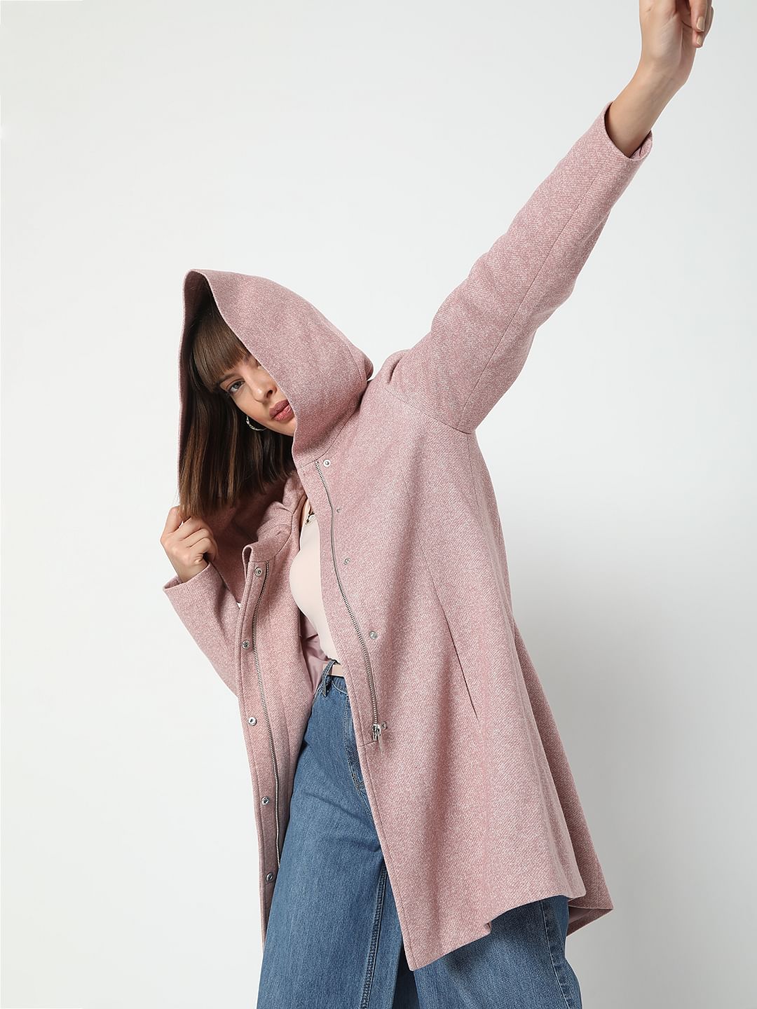 Pink Hooded Coat