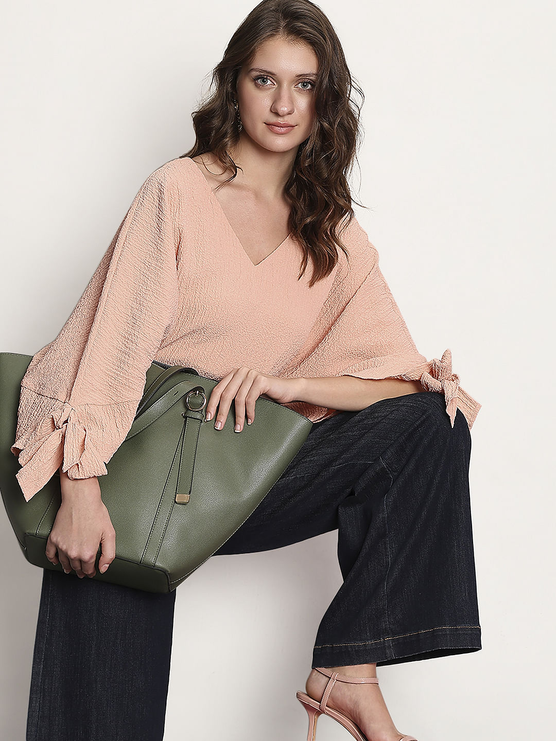 Peach Textured Top