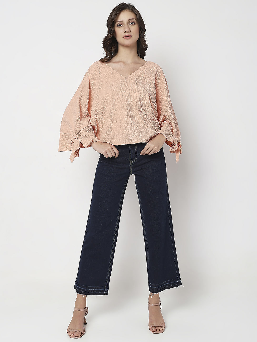 Peach Textured Top