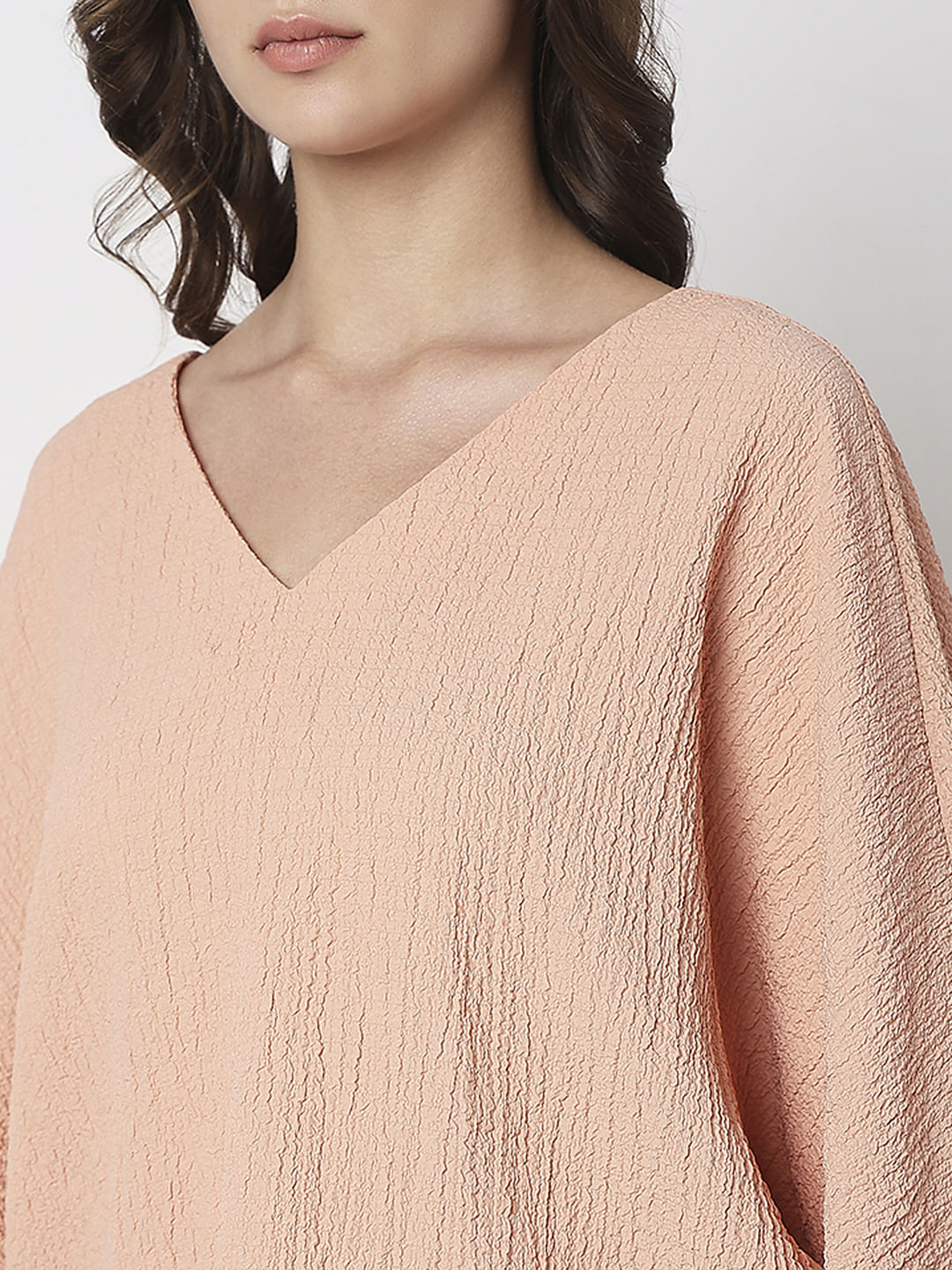 Peach Textured Top