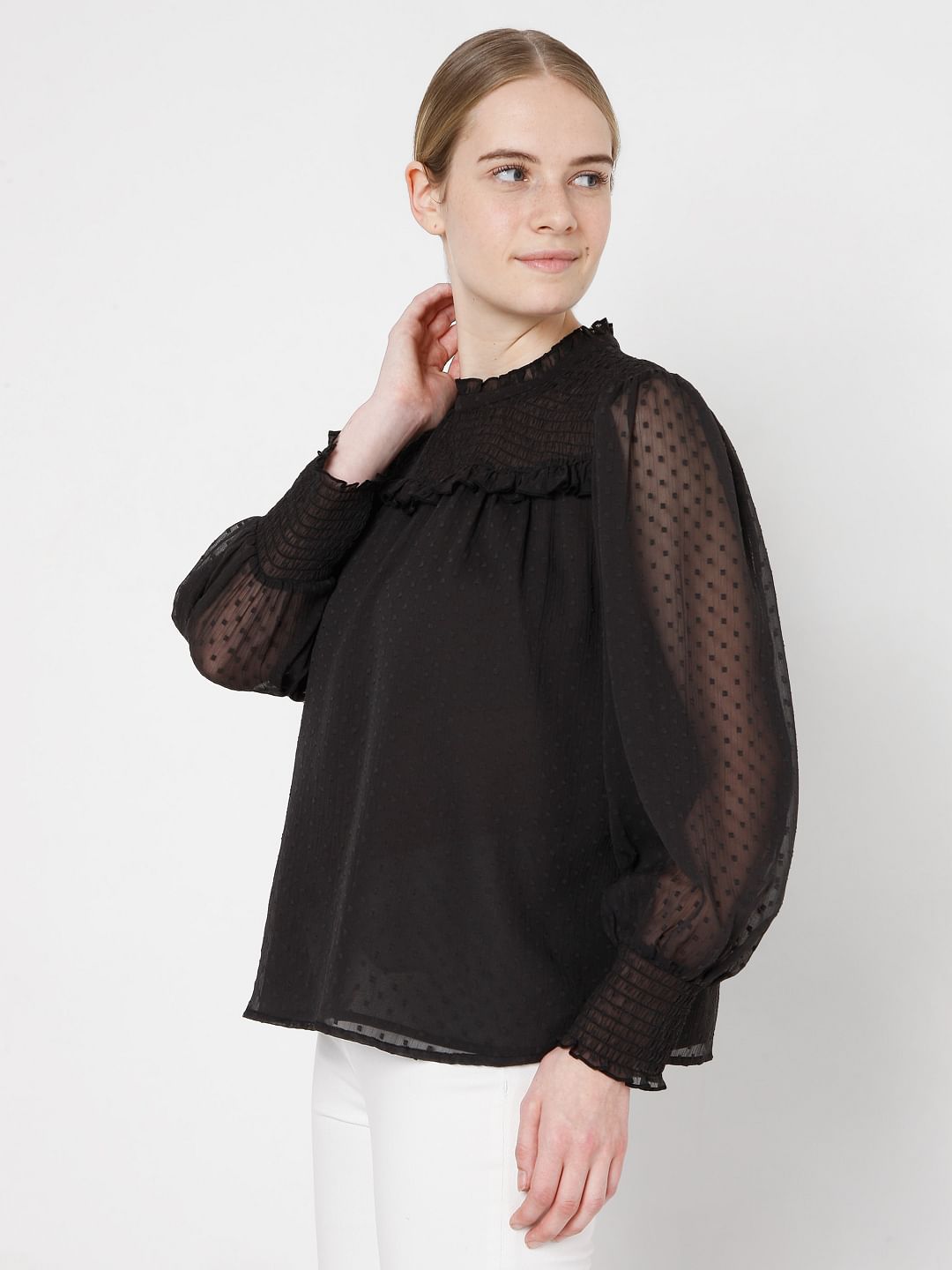 Black Dobby Top