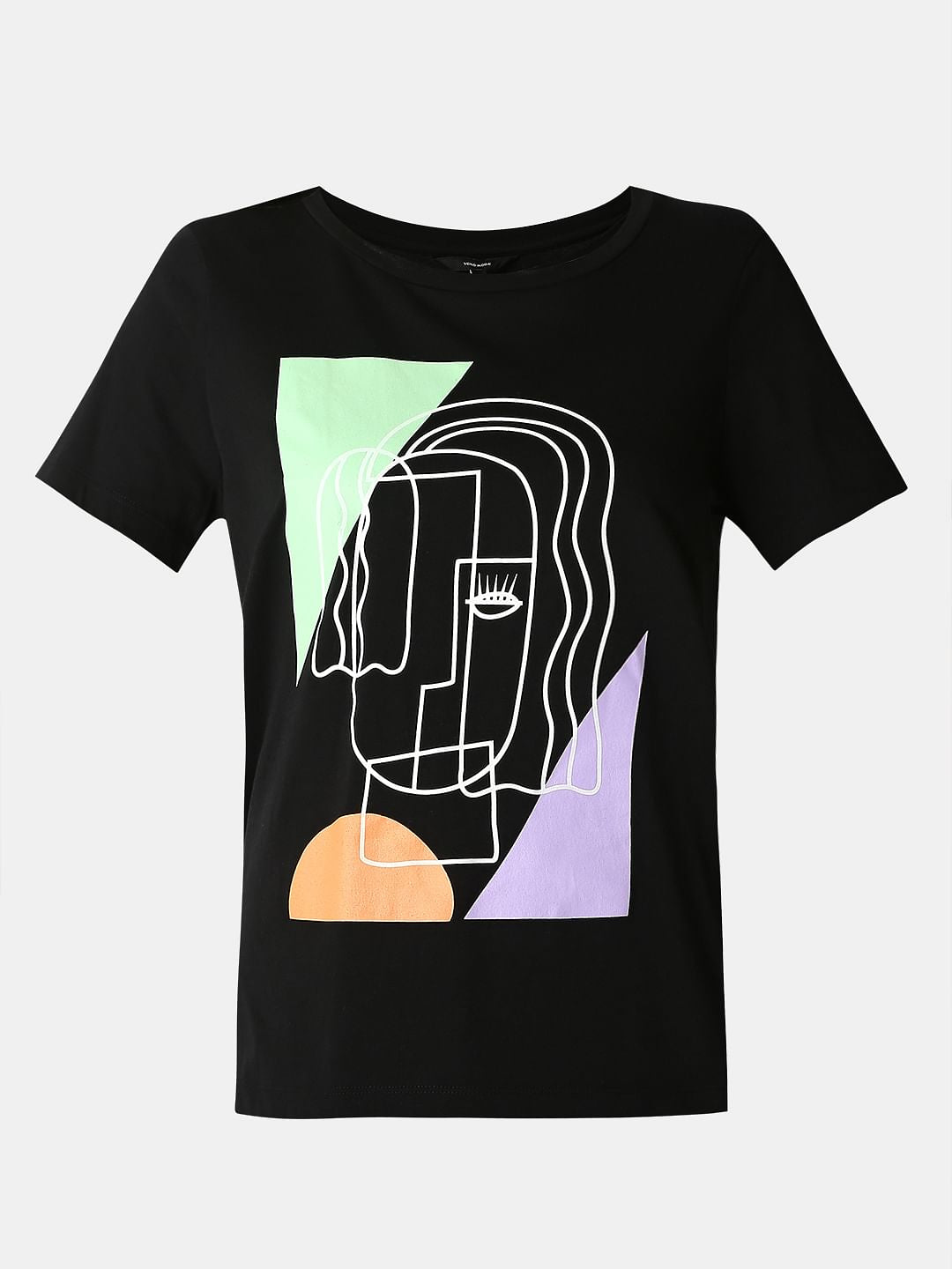 Black Graphic Print T-Shirt