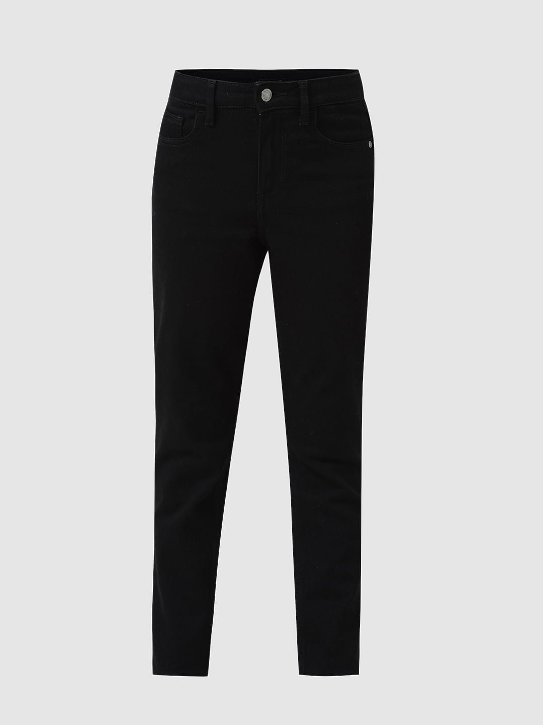 Girl Black Mid Rise Skinny Jeans