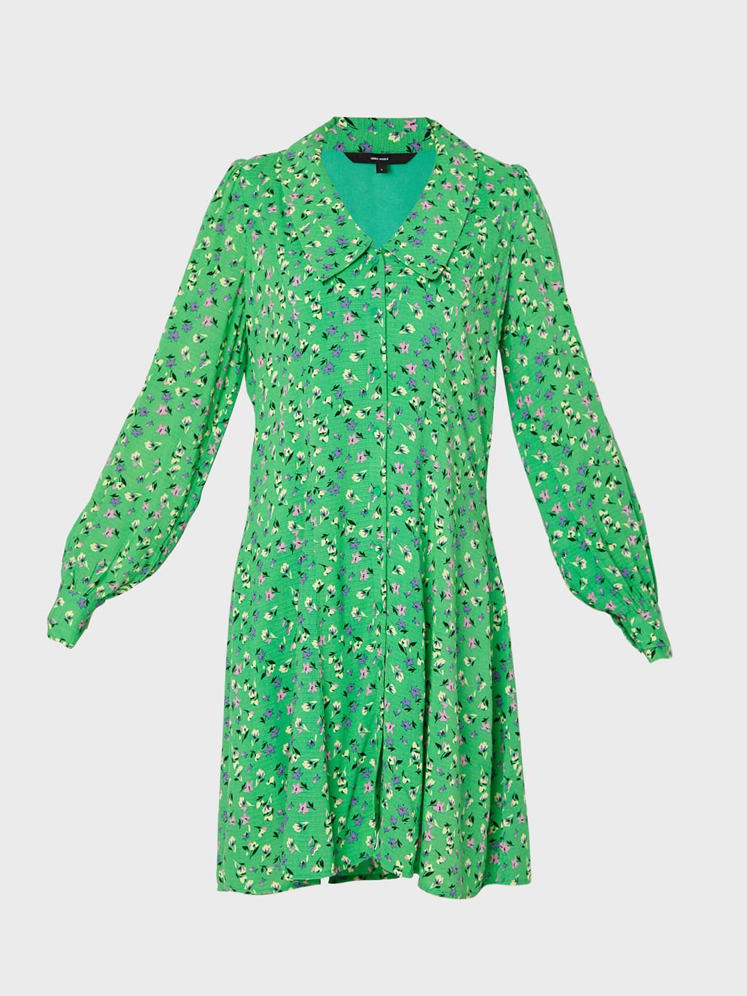 Green Floral Shift Dress