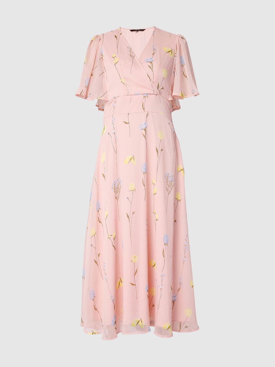 Pink Floral Maxi Dress