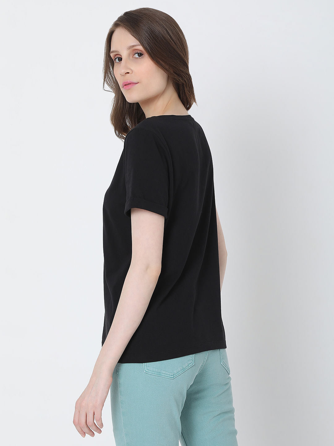 Black Graphic Print T-Shirt