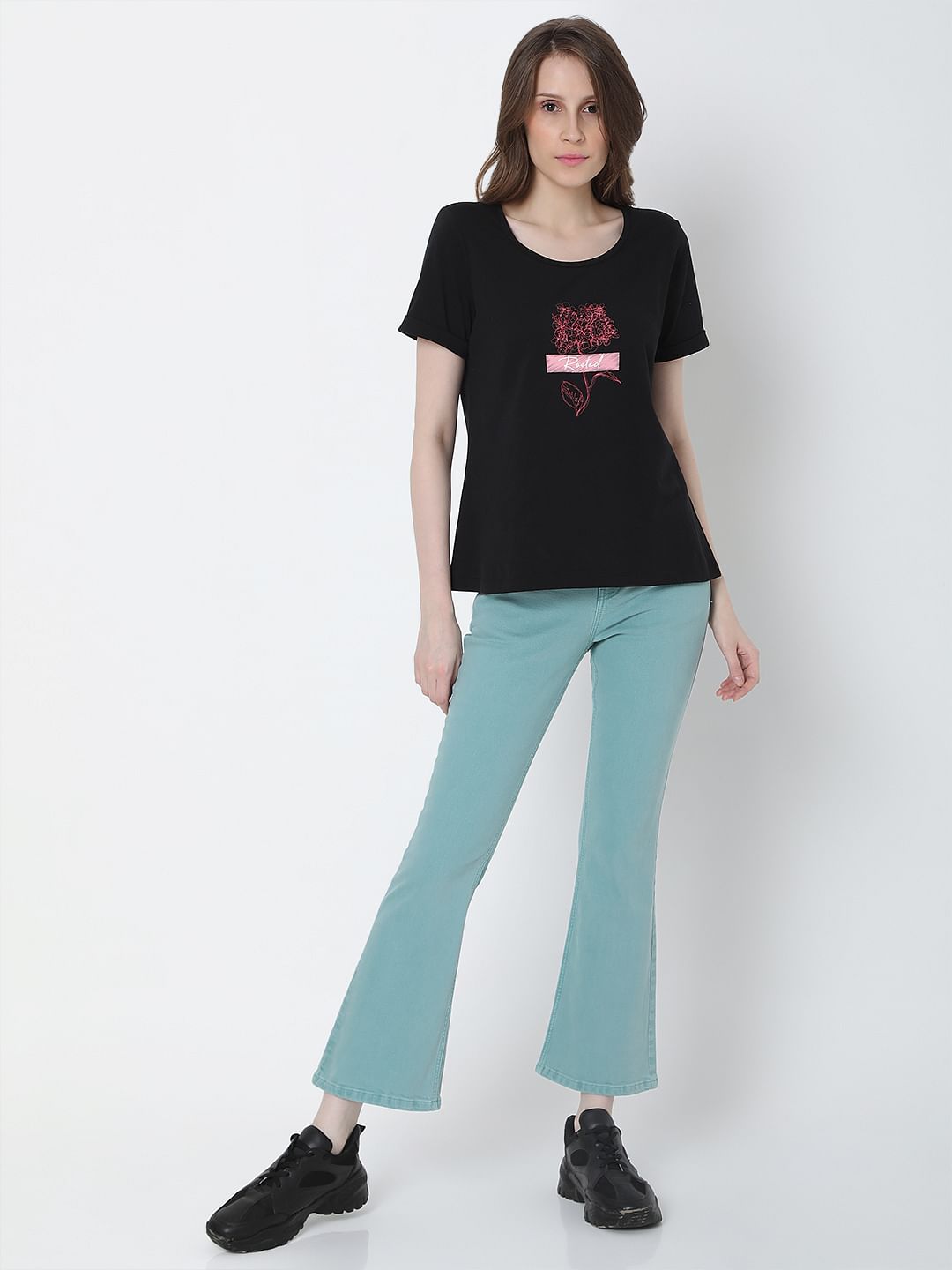 Black Graphic Print T-Shirt