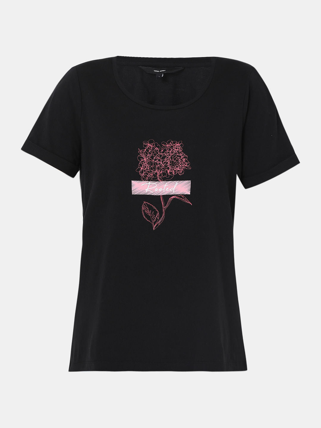 Black Graphic Print T-Shirt