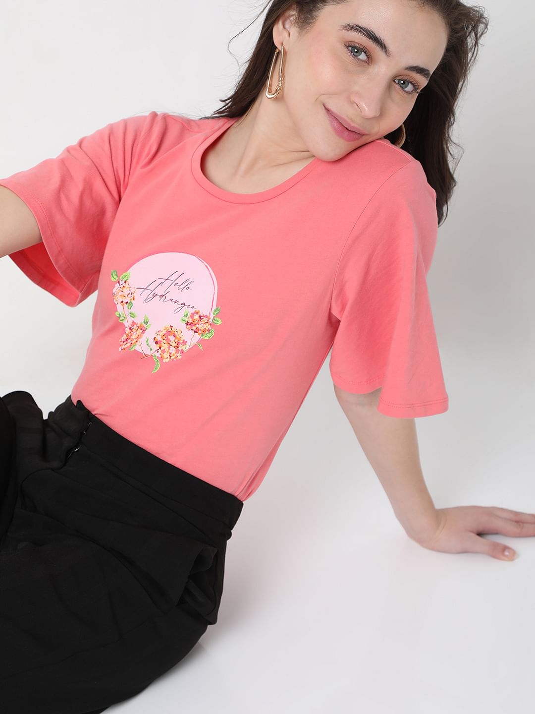 Pink Graphic Print T-Shirt