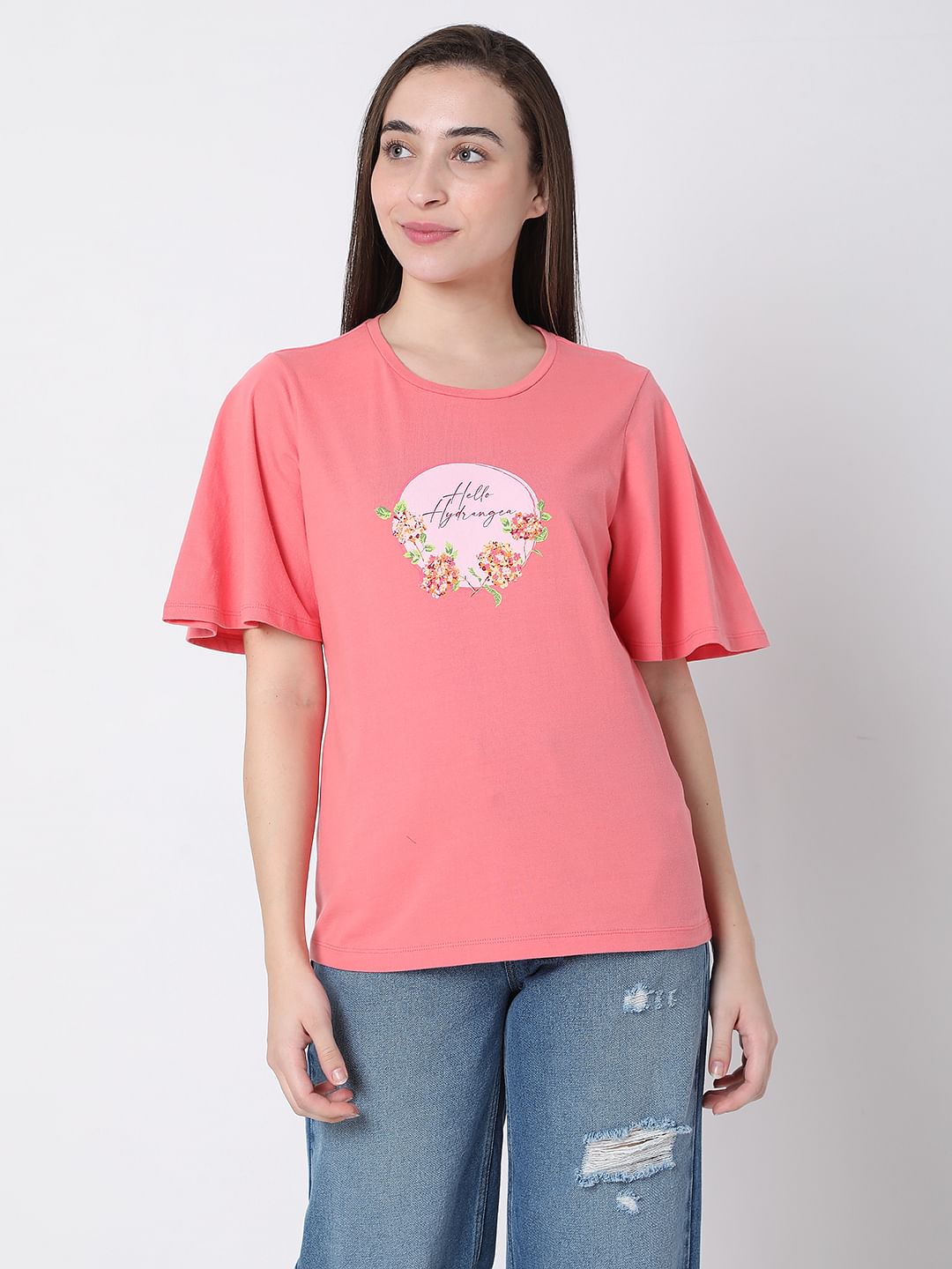 Pink Graphic Print T-Shirt