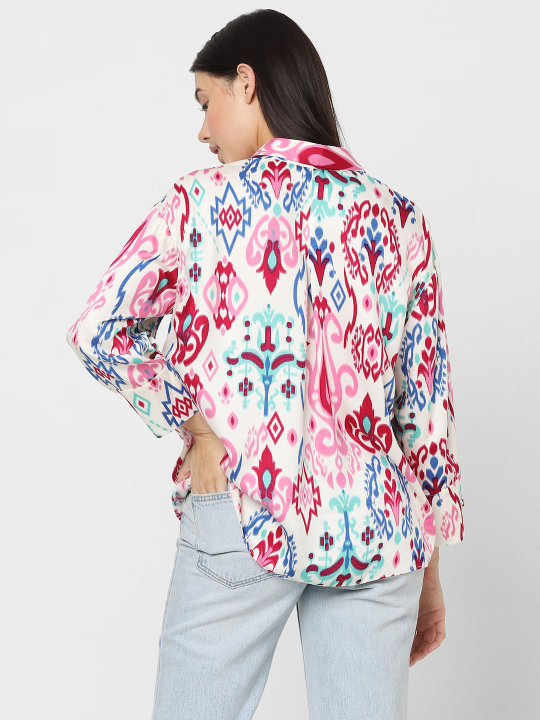 Pink Ikat Print Shirt