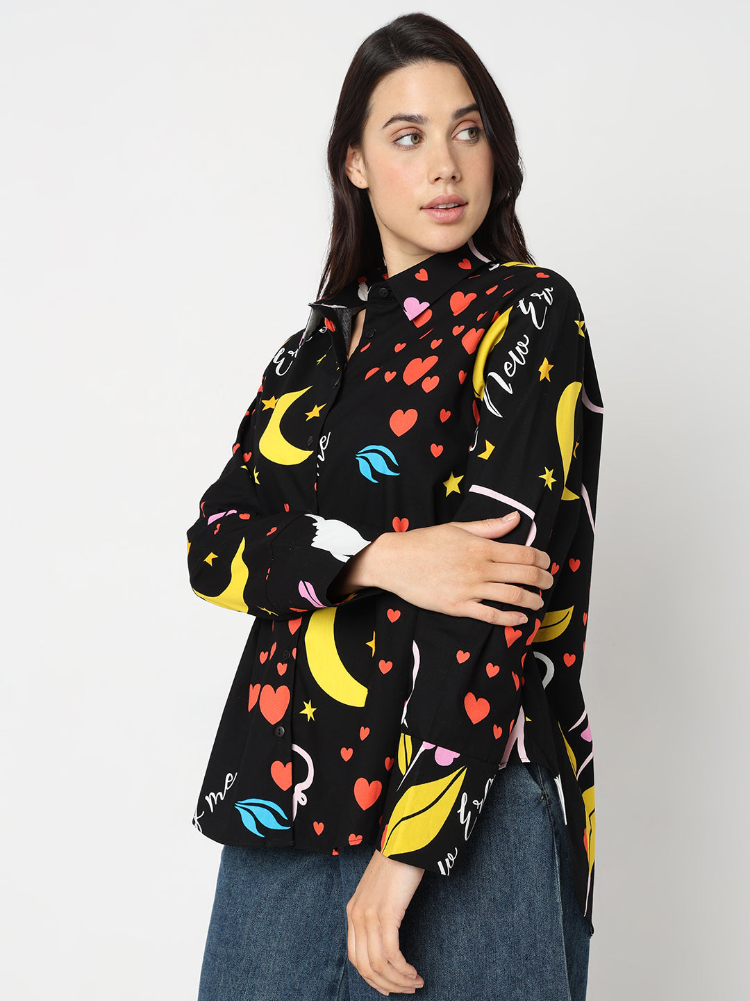 Black Printed Shirt