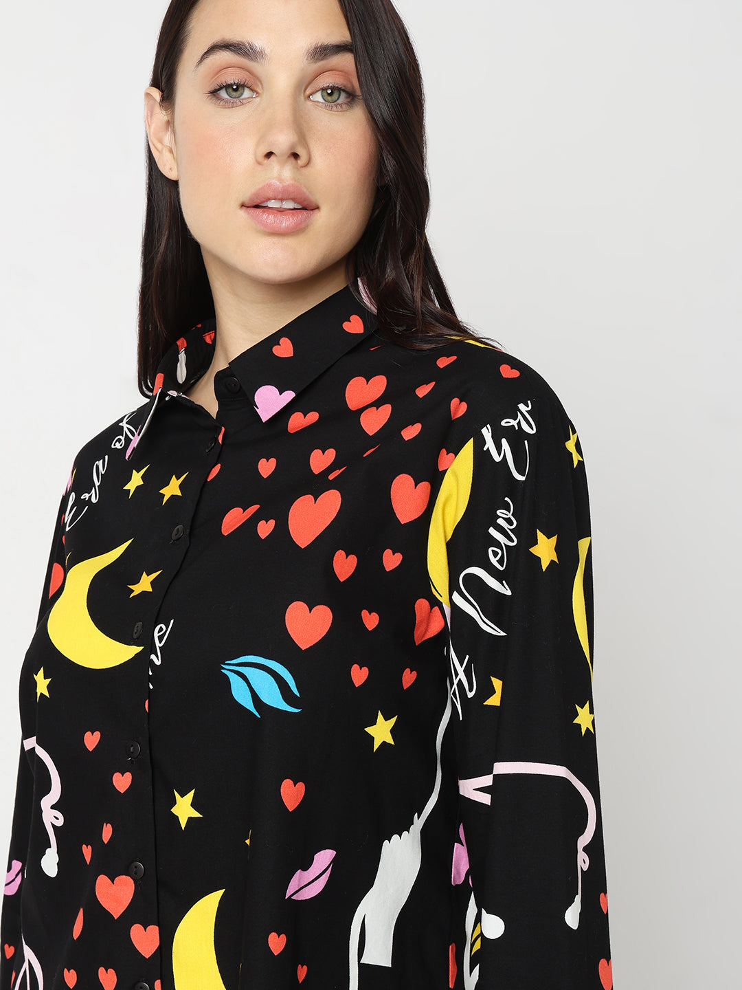 Black Printed Shirt