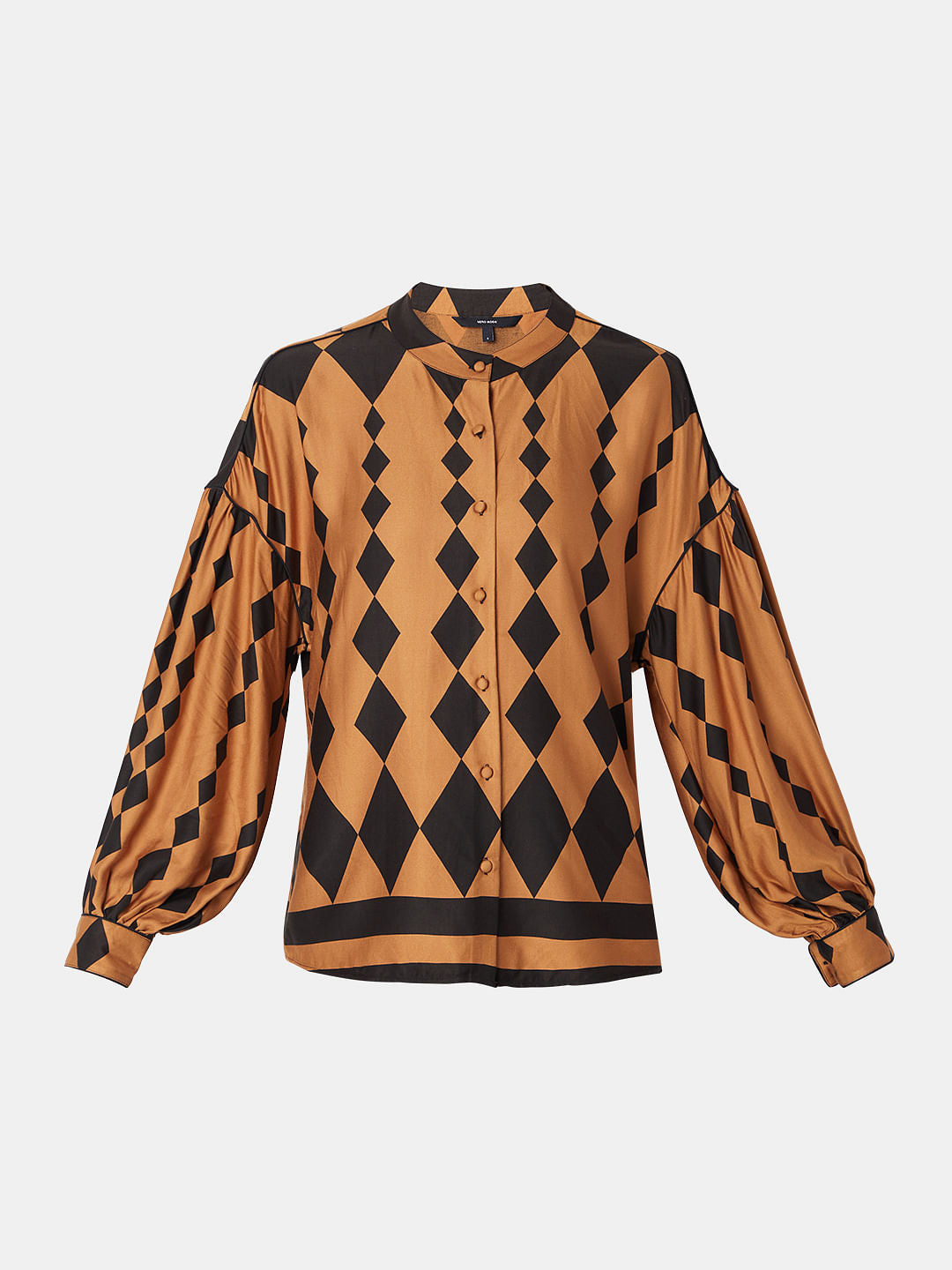 Yellow Abstract Print Shirt