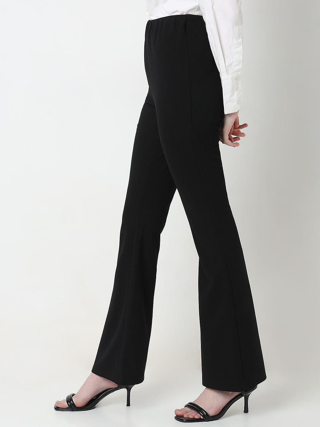 Black High Rise Flared Pants