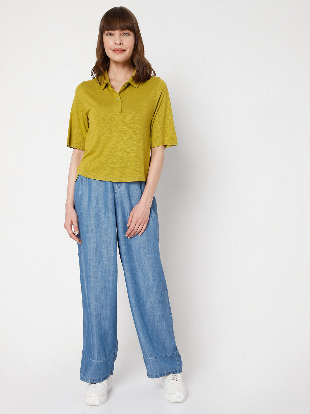 Yellow Collared Top