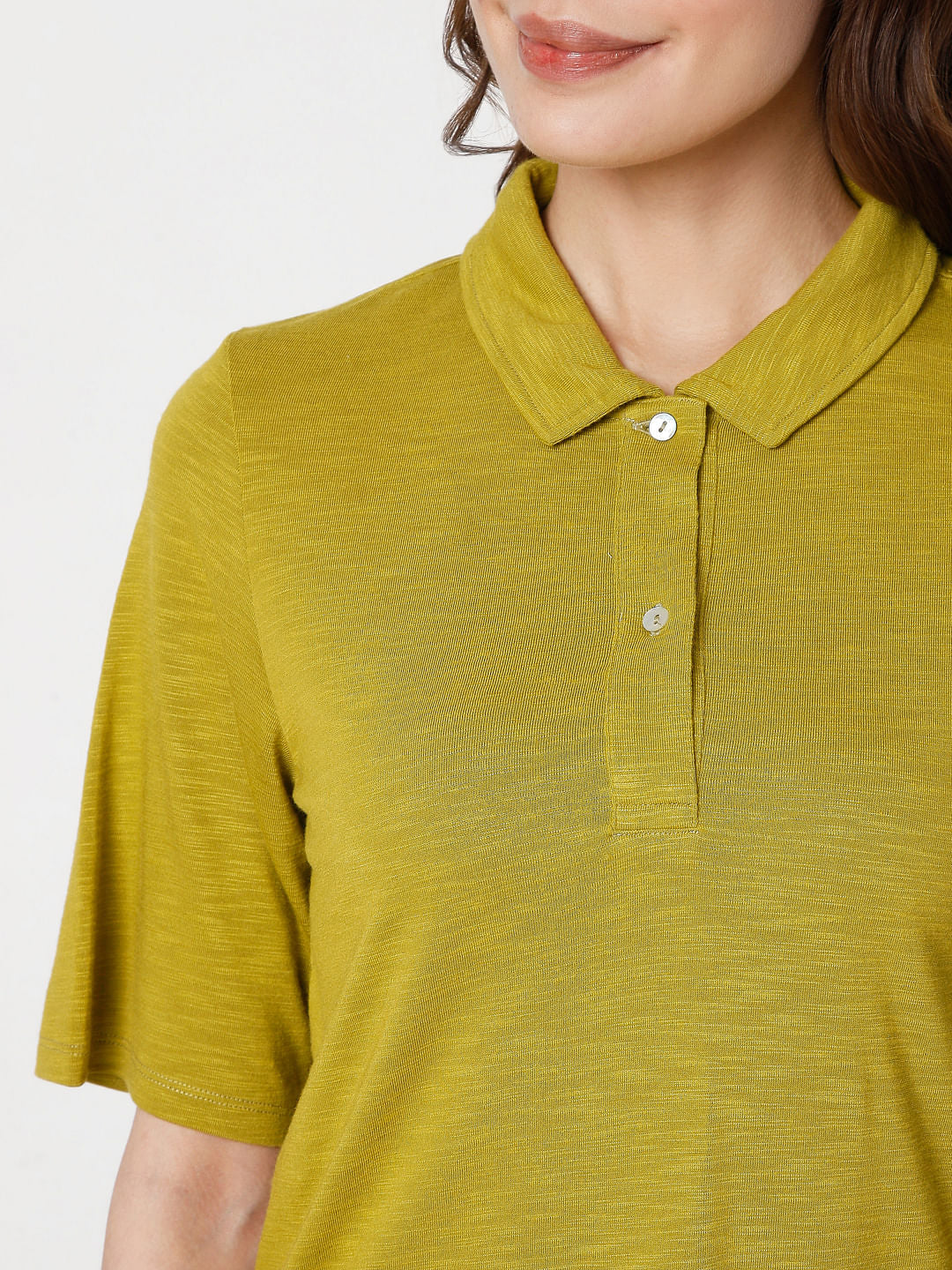 Yellow Collared Top