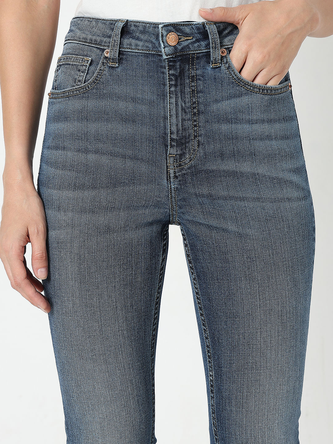 Blue High Rise Petra Bootcut Jeans