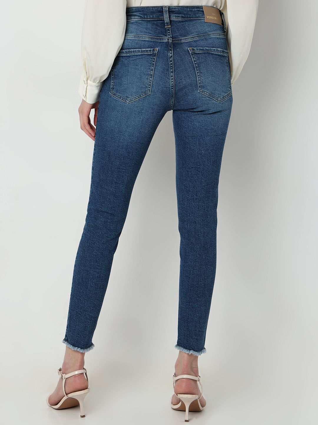 Blue Mid Rise Wendy Skinny Fit Jeans