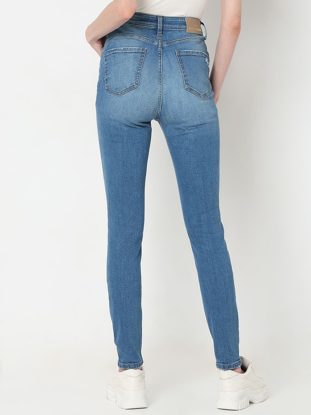 Light Blue High Rise Distressed Wendy Skinny Jeans