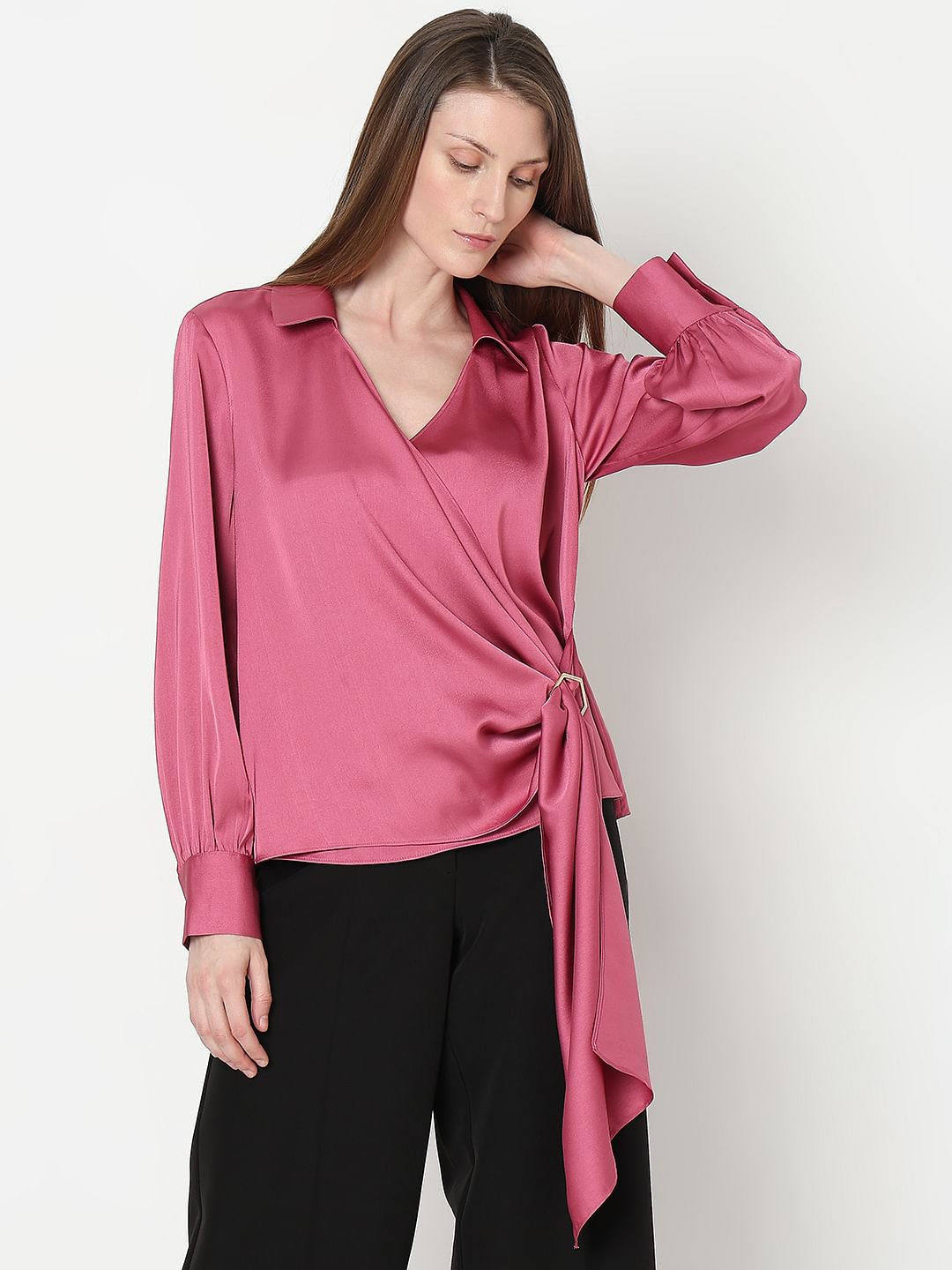 Pink Satin Top