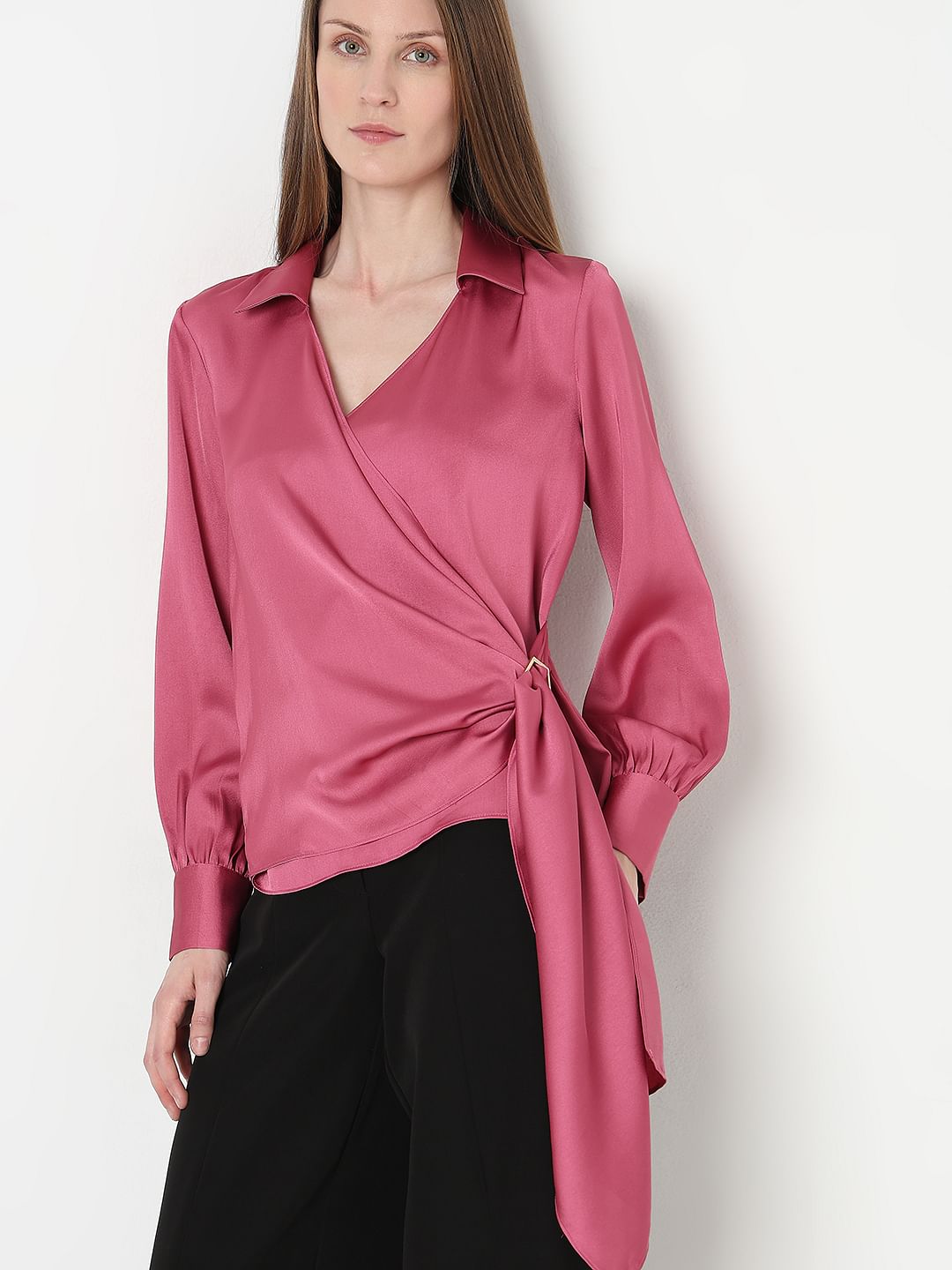 Pink Satin Top