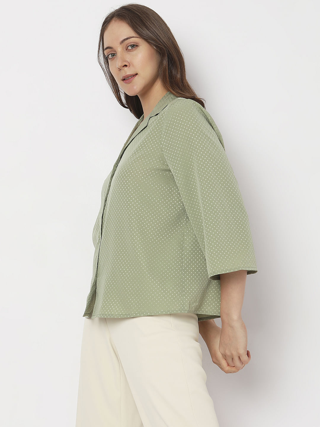 Green Polka Dot Shirt