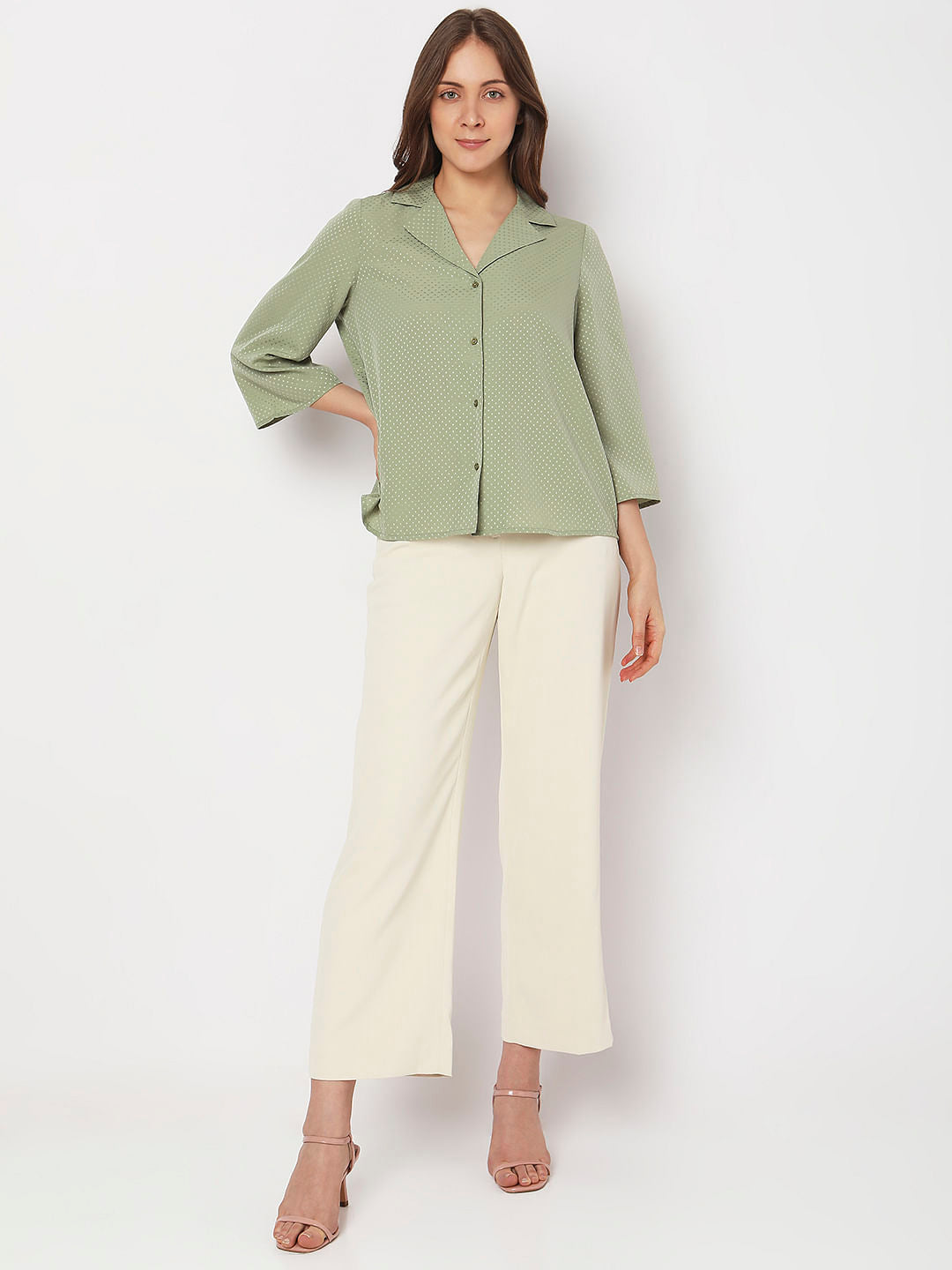 Green Polka Dot Shirt